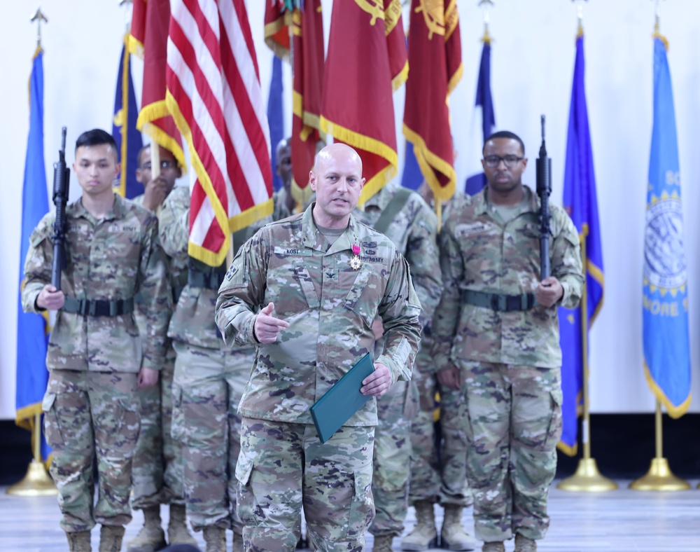 595th Transportation Brigade Change of Command, Camp Arifjan, July 2023