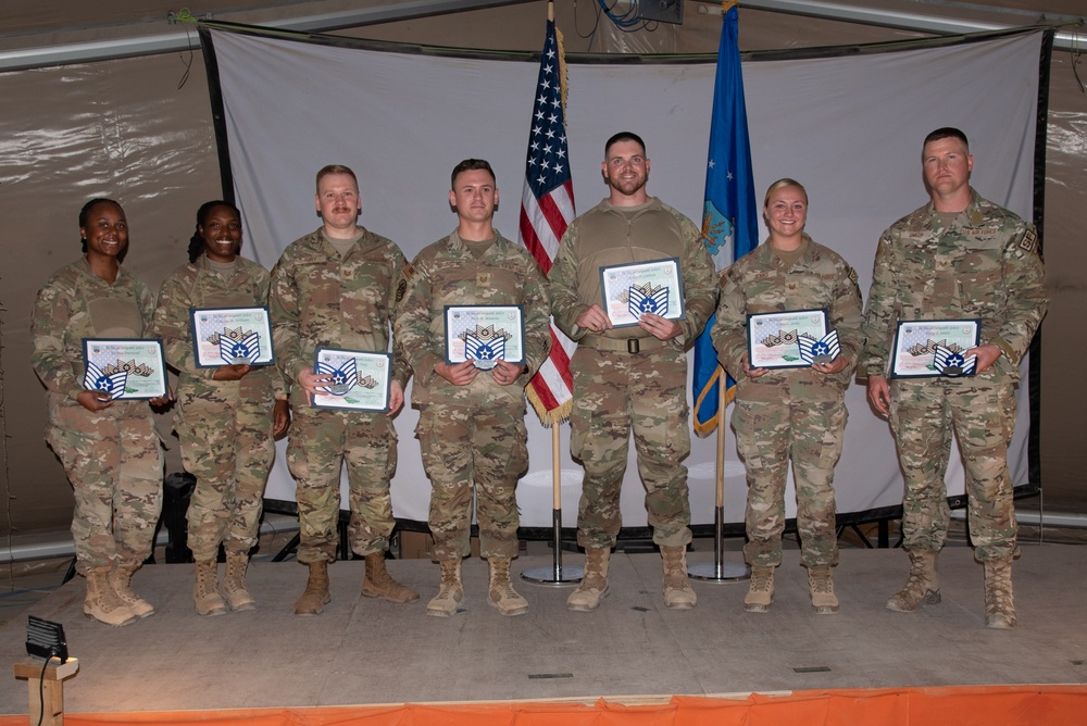 Team PSAB celebrates during Tech. Sgt. Release Party