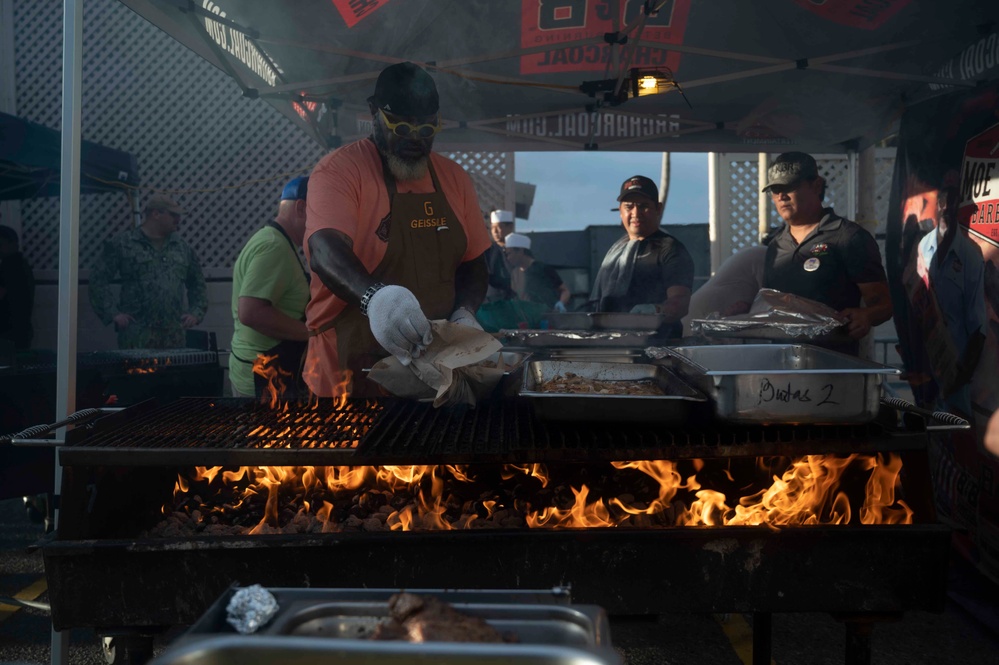 Barbeque pitmaster visits Diego Garcia