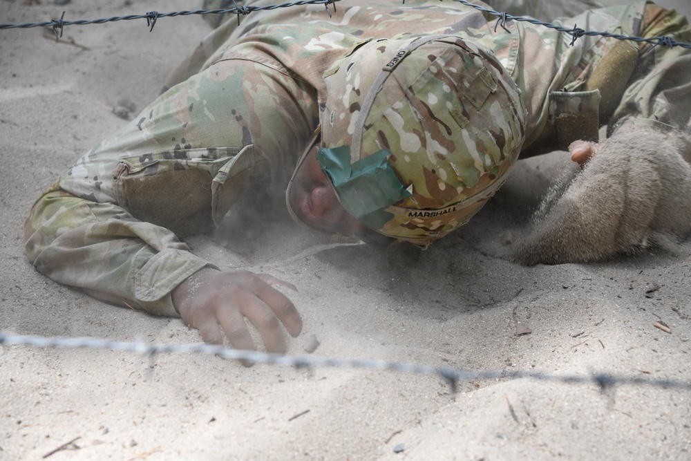 Sky Soldiers compete during Bayonet Week
