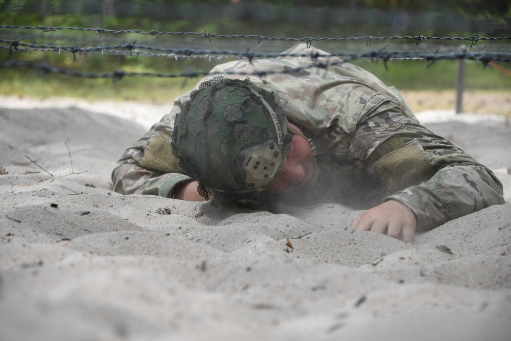 Sky Soldiers compete during Bayonet Week