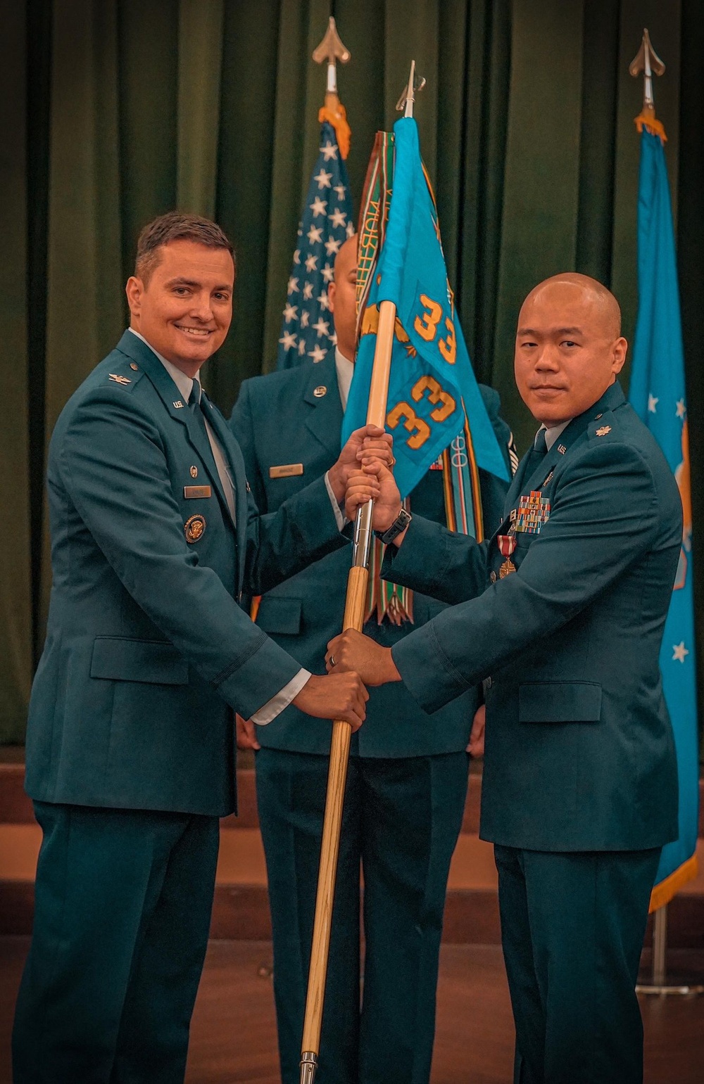 33rd Cyberspace Operations Squadron conducts change of command ceremony