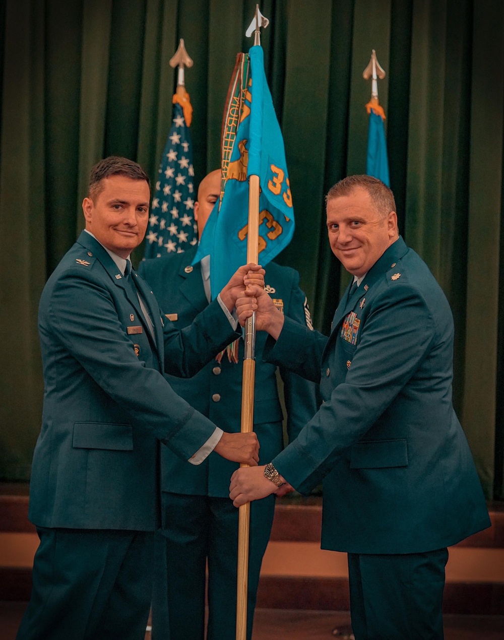 33rd Cyberspace Operations Squadron conducts change of command ceremony