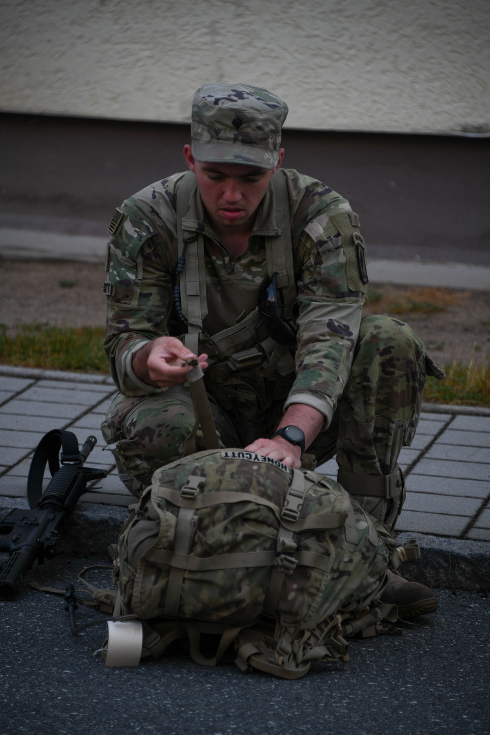 Sky Soldiers Ruck March during Bayonet Week