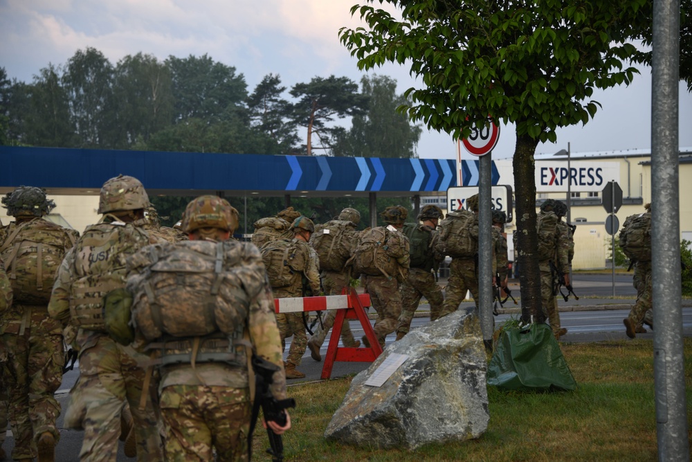 Sky Soldiers Ruck March during Bayonet Week