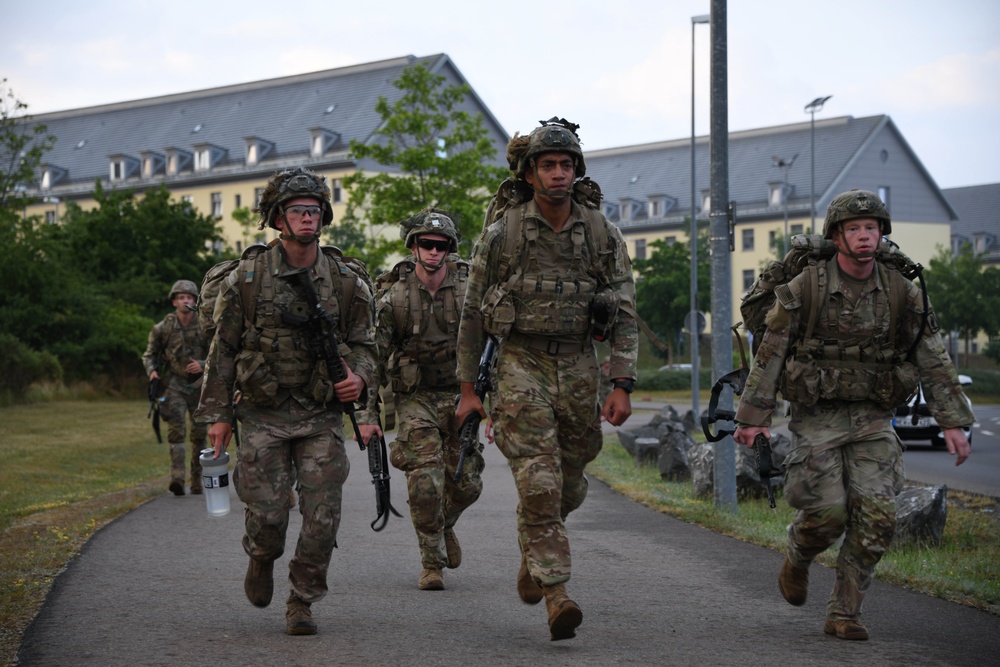 Sky Soldiers Ruck March during Bayonet Week