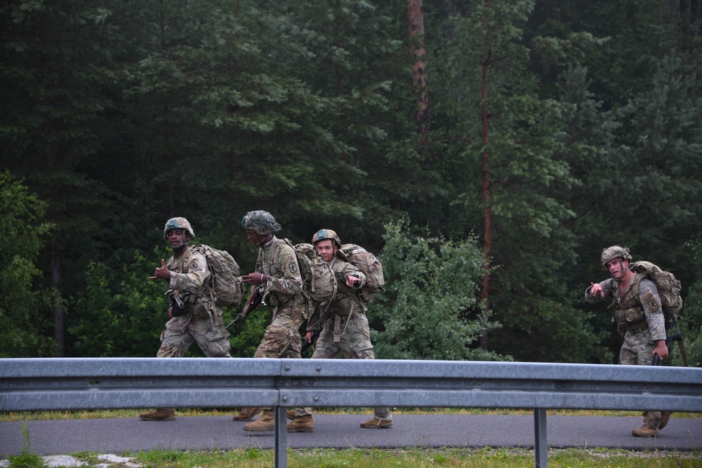 Sky Soldiers Ruck March during Bayonet Week