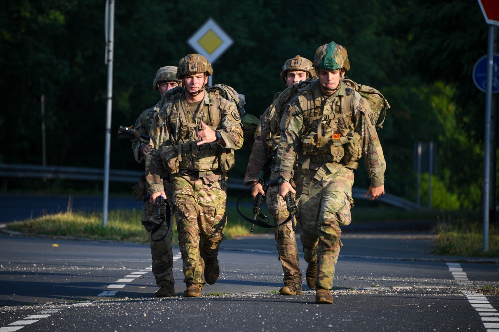 Sky Soldiers Ruck March during Bayonet Week