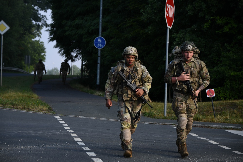 Sky Soldiers Ruck March during Bayonet Week