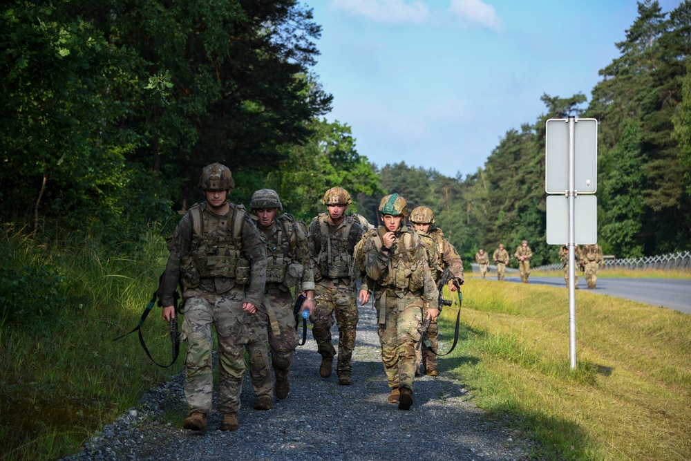 Sky Soldiers Ruck March during Bayonet Week