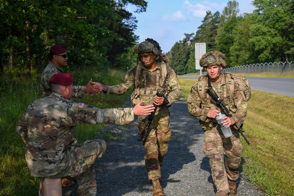 Sky Soldiers Ruck March during Bayonet Week