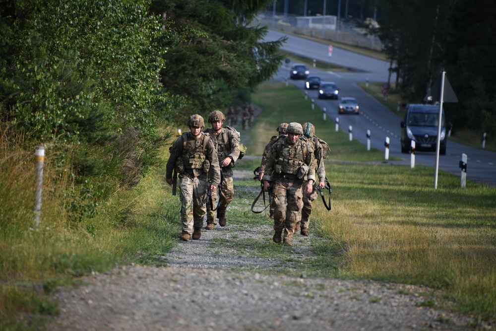 Sky Soldiers Ruck March during Bayonet Week