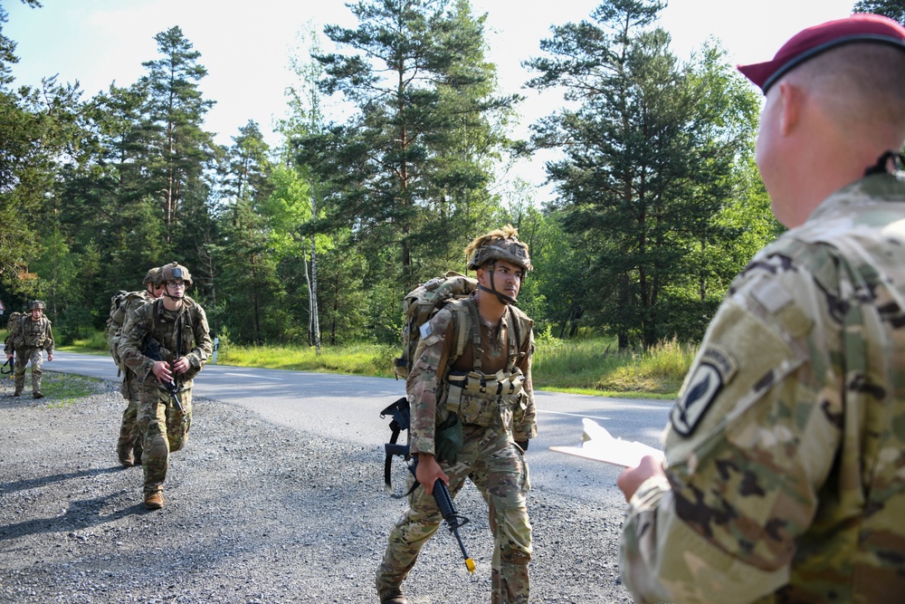 Sky Soldiers Ruck March during Bayonet Week