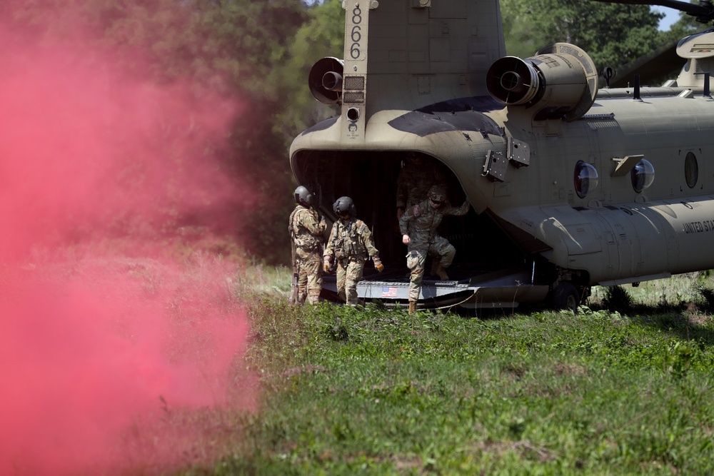 Soldiers throughout the 34th ECAB rehearse 9-Line MEDEVAC procedures on Camp Ripley