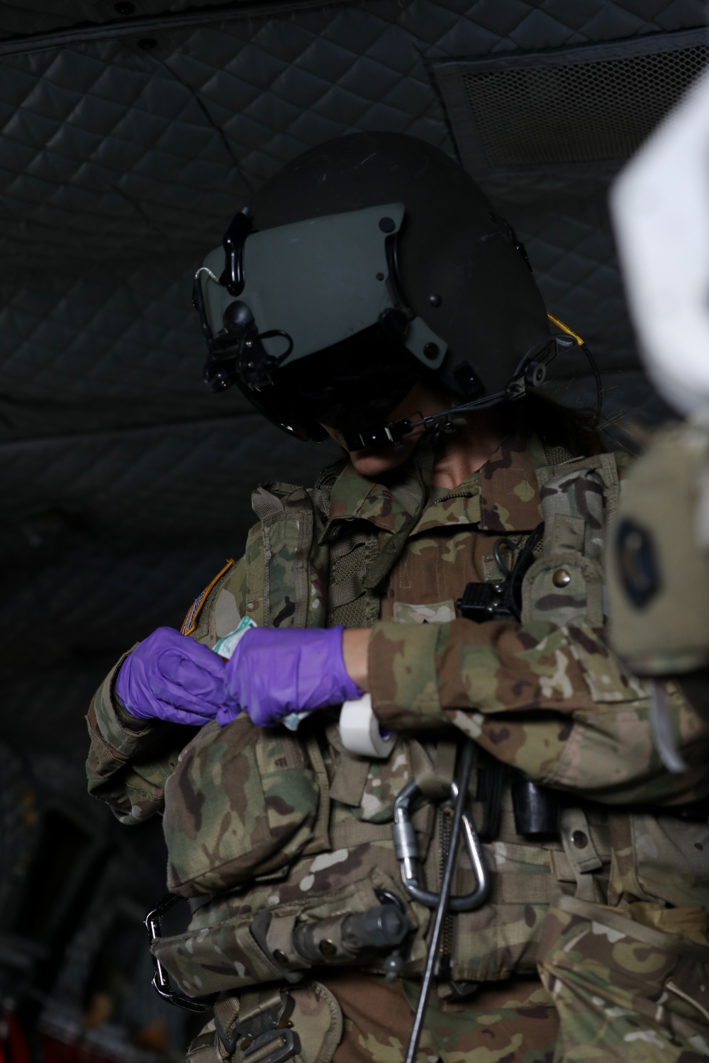 Soldiers throughout the 34th ECAB rehearse 9-Line MEDEVAC procedures on Camp Ripley