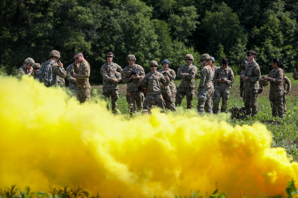 Soldiers throughout the 34th ECAB rehearse 9-Line MEDEVAC procedures on Camp Ripley