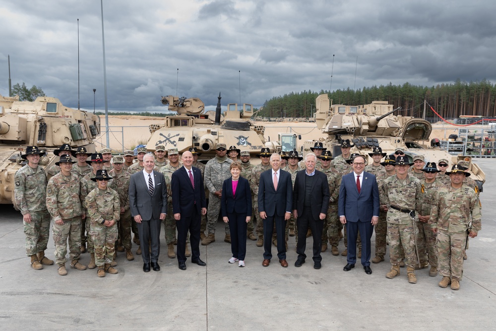 U.S. Congressional Delegation visits Task Force Ivy Soldiers in Pabrade, Lithuania