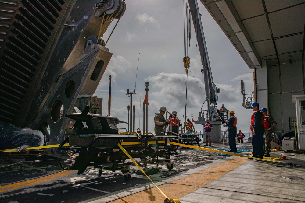 USNS Burlington Launches Unmanned Surface Vehicle