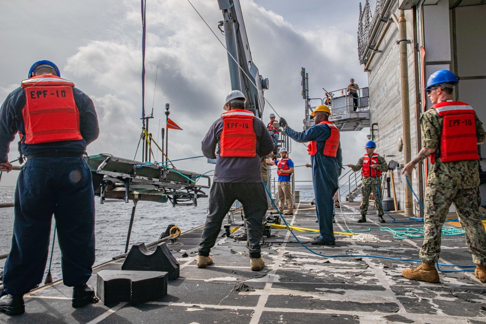 USNS Burlington Launches Unmanned Surface Vehicle