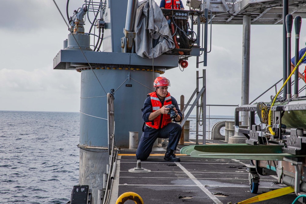 USNS Burlington Launches Unmanned Surface Vehicle