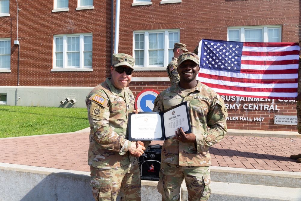 Sgt. Mohummad Long Reenlistment