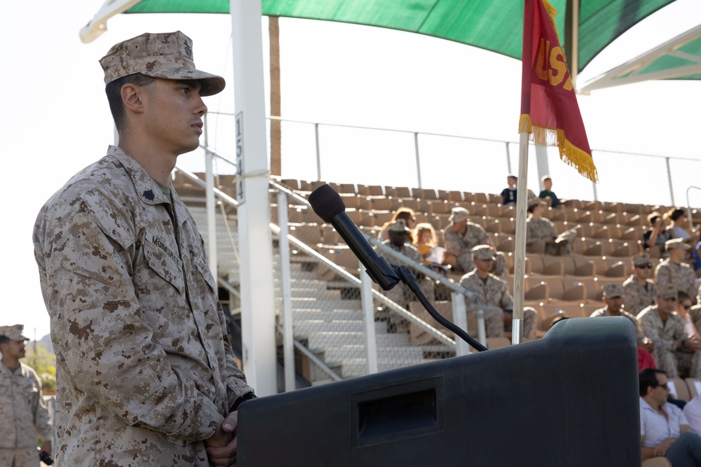 3/4 conducts change of command