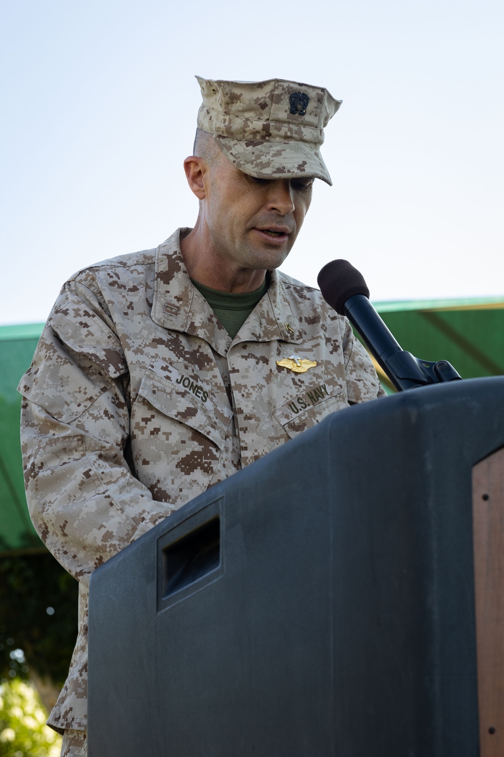 3/4 conducts change of command