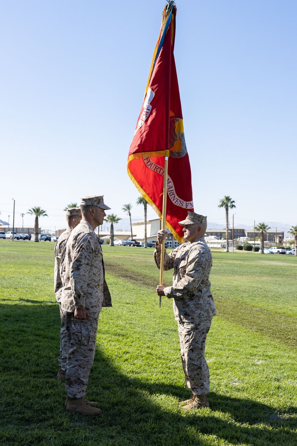 3/4 conducts change of command