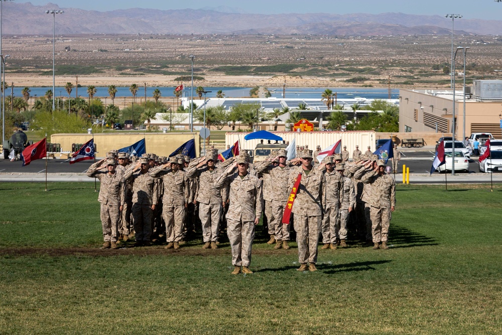 1st Battalion, 7th Marines conduct change of command