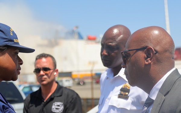 Unified Command responds to fire on the motor vessel Grande Costa D’Avorio at Port Newark