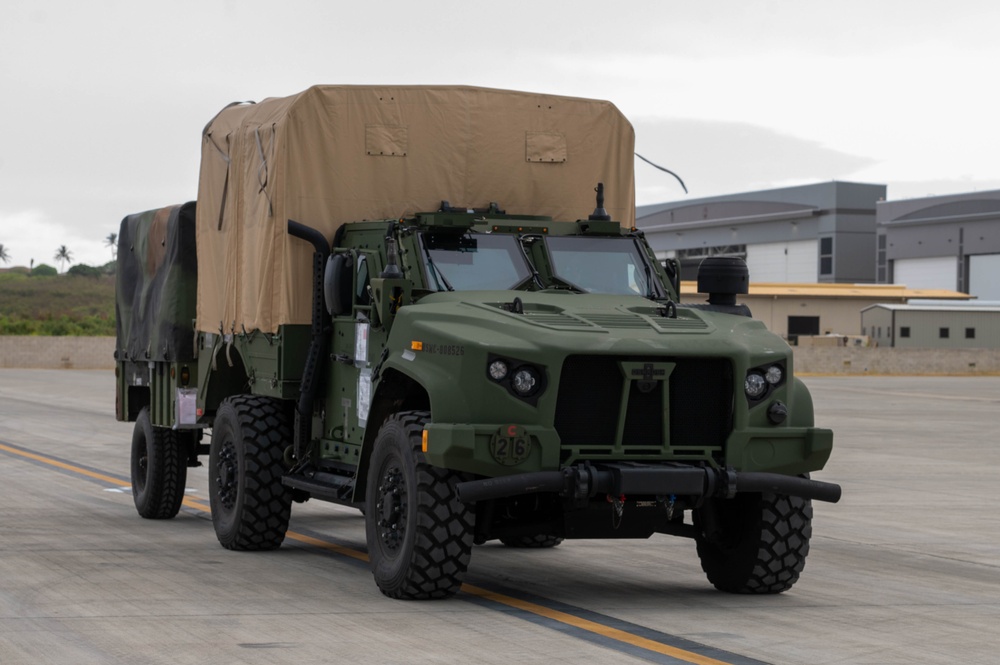 Airmen partnered with U.S. Marine Corps to load a C-17 Globemaster