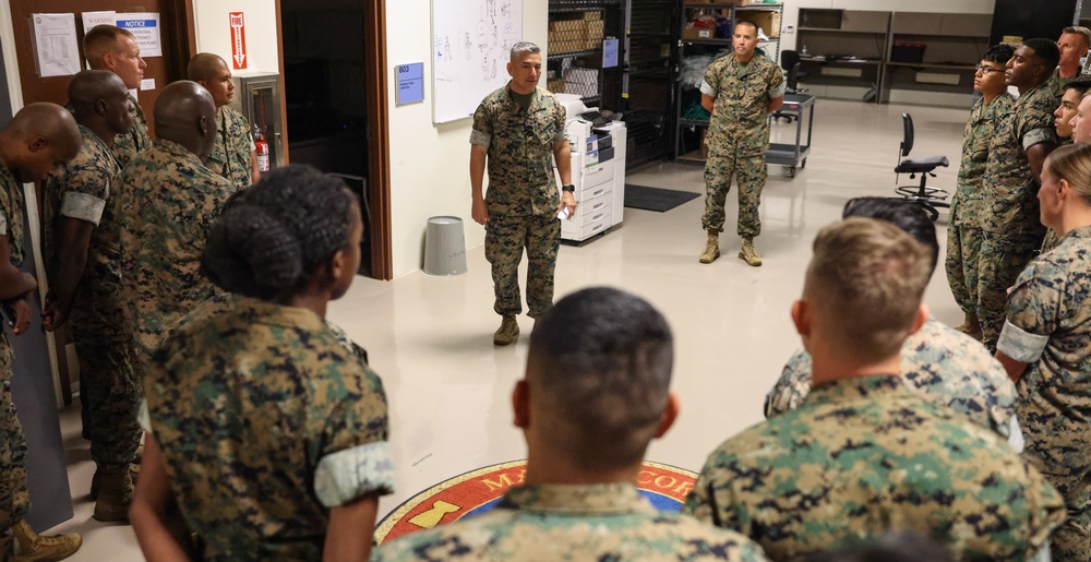 Col. Ernest Govea Addresses His Marines For The First Time