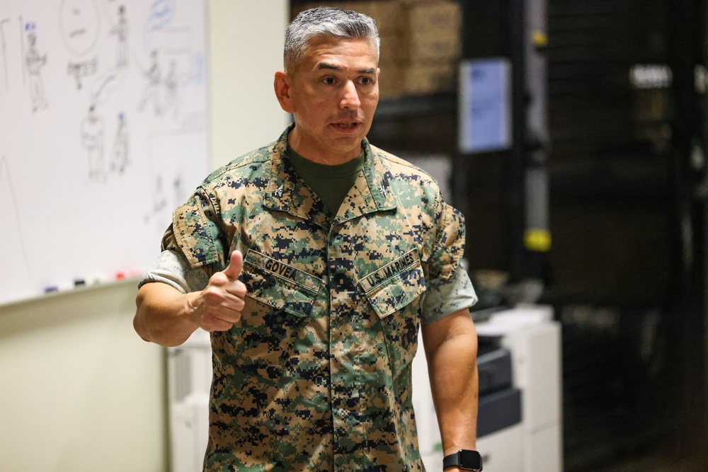 Col. Ernest Govea Addresses His Marines For The First Time