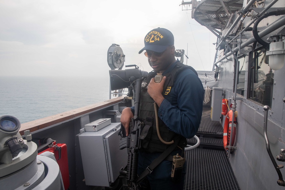 Lt. Williams Stands Watch as Anti-Terrorism Watch Officer