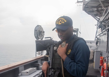 Lt. Williams Stands Watch as Anti-Terrorism Watch Officer
