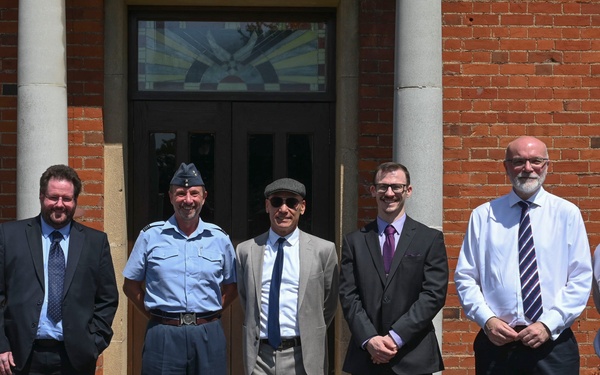 Royal Air Force air history branch personnel visit RAF Mildenhall
