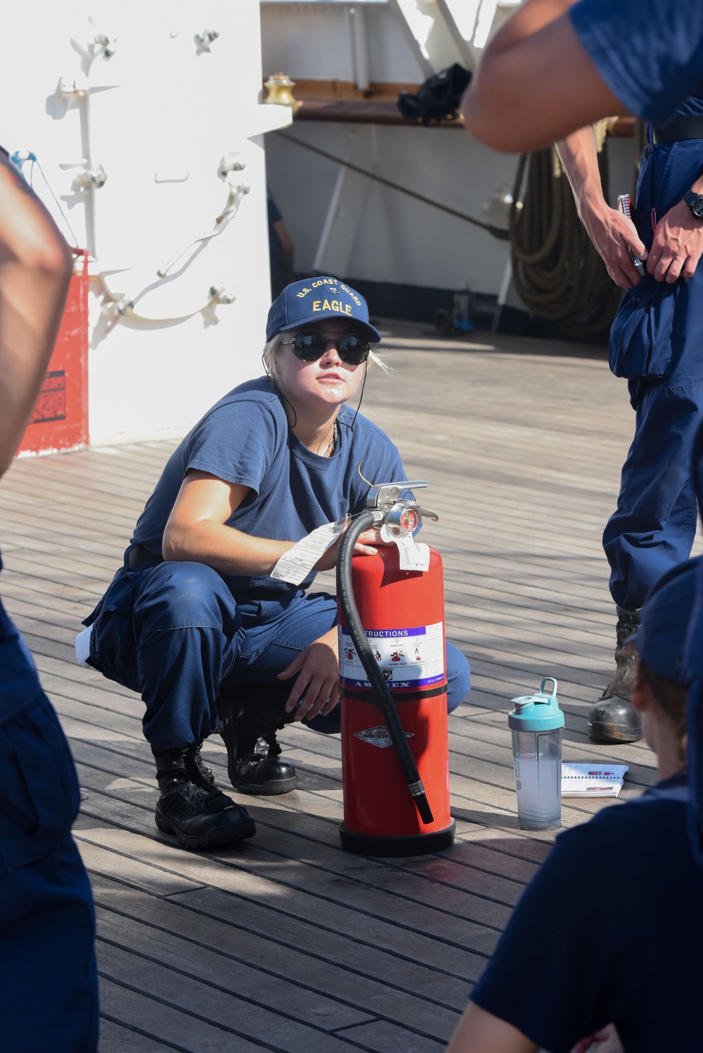 USCGC Eagle damage control training
