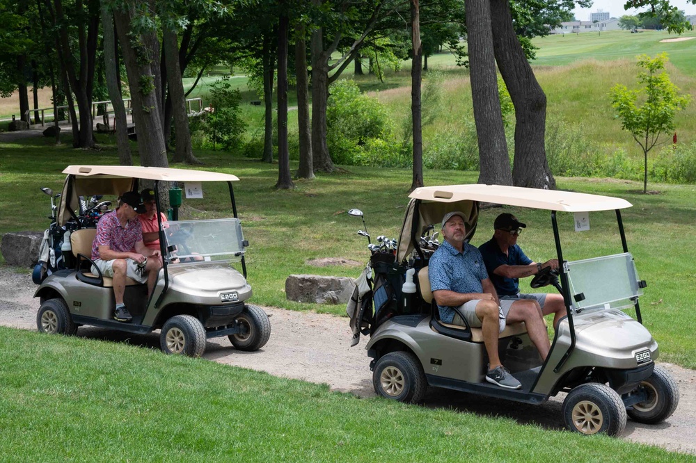 Niagara Airmen play in the 50th annual Niagara Reserve/Guard golf tournament