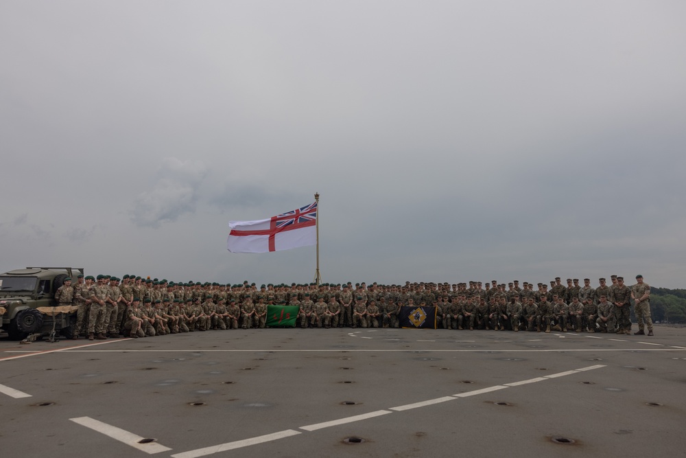 2/6 Golf Company and HMS Albion Man the Rails