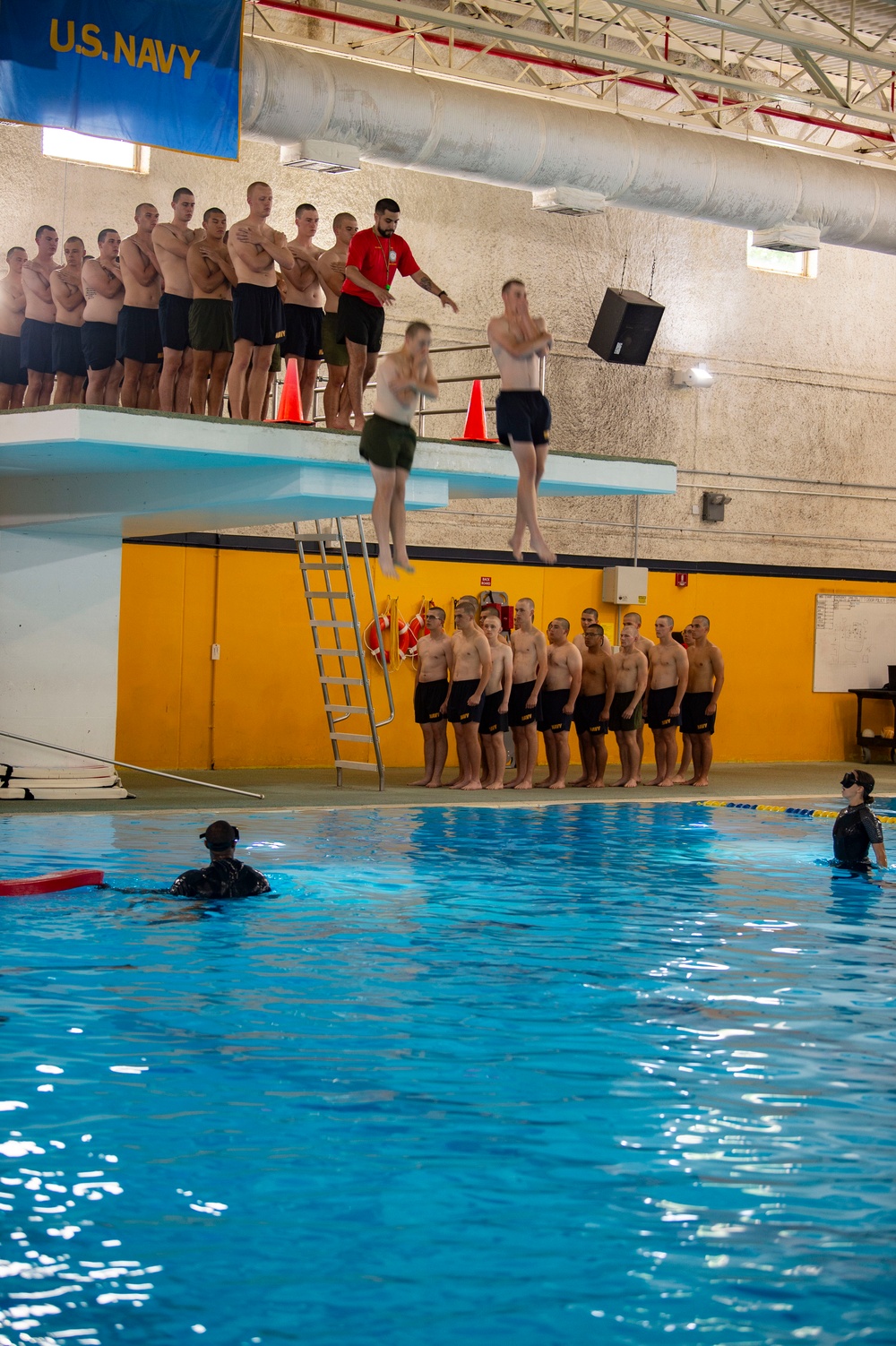 Naval Reserve Officers Training Corps (NROTC) New Student Indoctrination (NSI) Cycle 2 Swim Qualification and Man Overboard