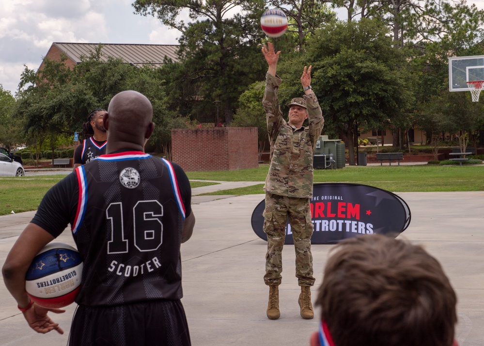 Harlem Globetrotters visit Moody AFB