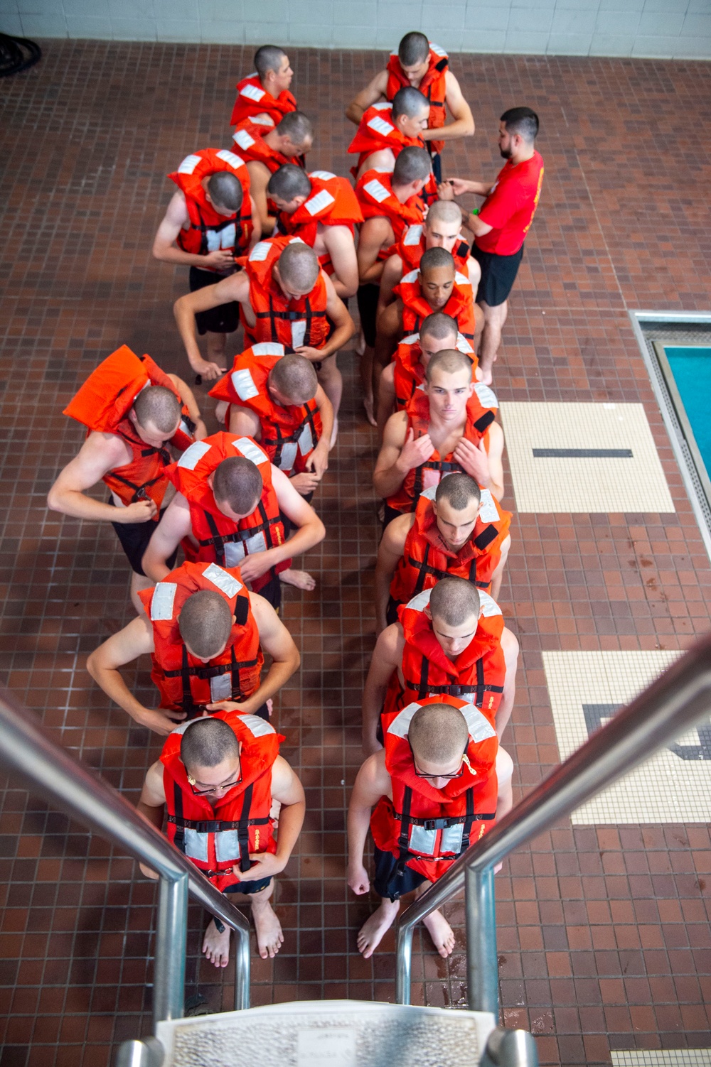 Naval Reserve Officers Training Corps (NROTC) New Student Indoctrination (NSI) Cycle 2 Swim Qualification and Man Overboard