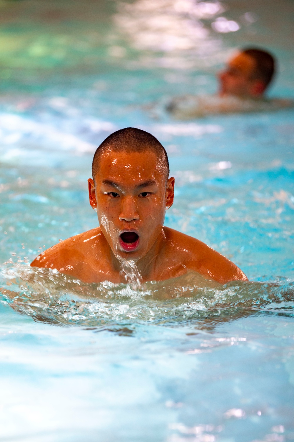 Naval Reserve Officers Training Corps (NROTC) New Student Indoctrination (NSI) Cycle 2 Swim Qualification and Man Overboard