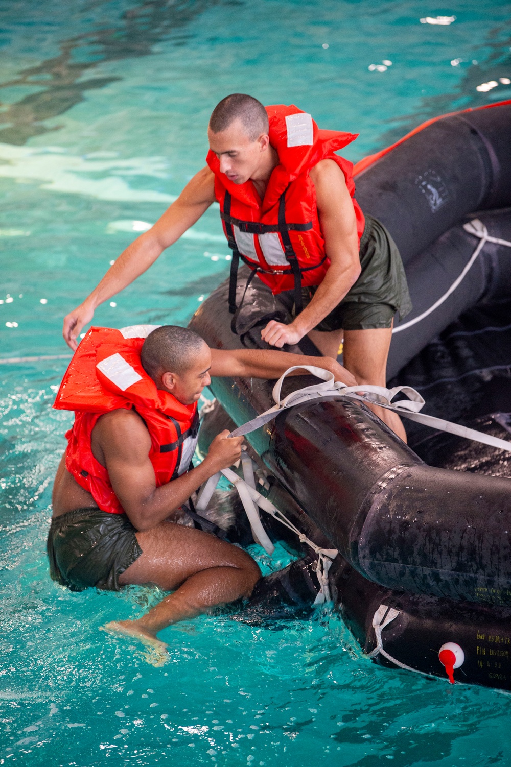 Naval Reserve Officers Training Corps (NROTC) New Student Indoctrination (NSI) Cycle 2 Swim Qualification and Man Overboard