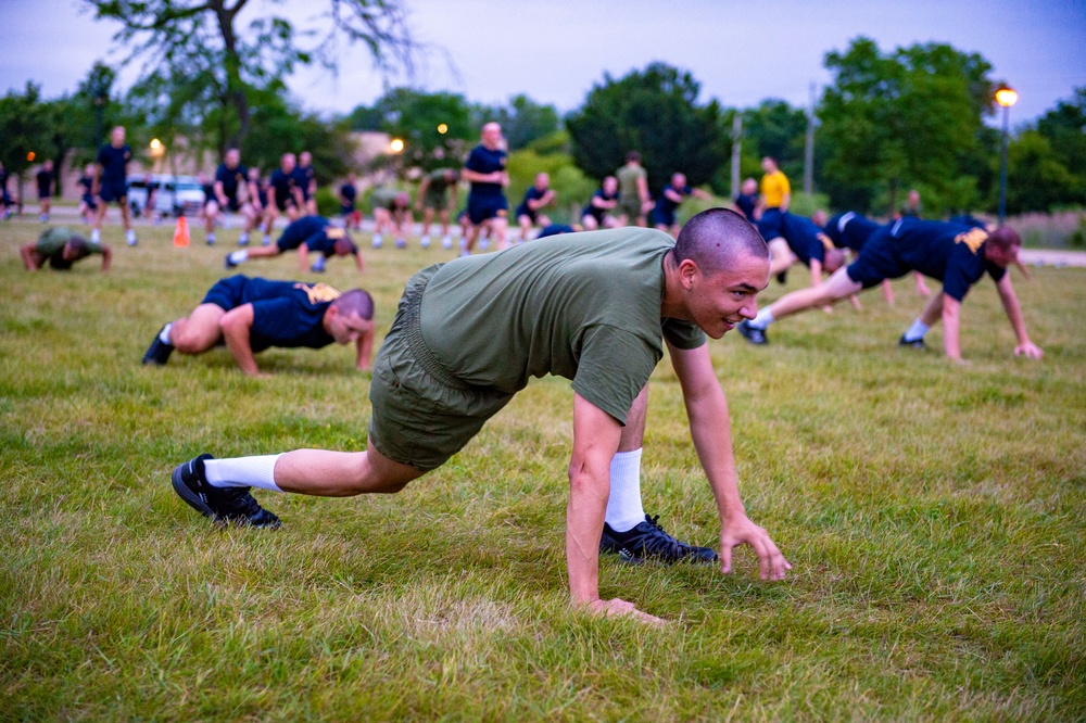 Naval Reserve Officers Training Corps (NROTC) New Student Indoctrination (NSI) Cycle 2 Physical Training