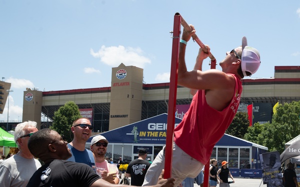 U.S. Marines attend 2023 American Linen Supply Company Uniforms 250 and Quaker State 400