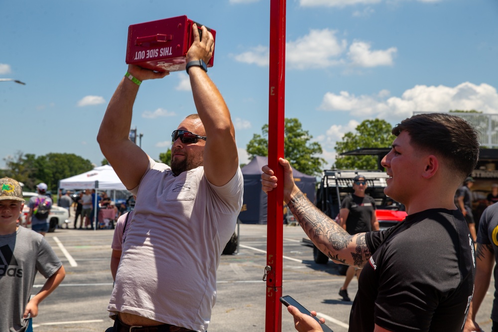 U.S. Marines attend 2023 American Linen Supply Company Uniforms 250 and Quaker State 400