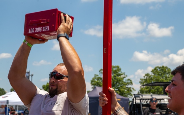 U.S. Marines attend 2023 American Linen Supply Company Uniforms 250 and Quaker State 400