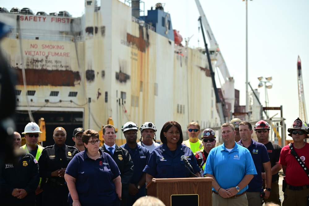 Unified Command provides update on vessel fire at Port Newark