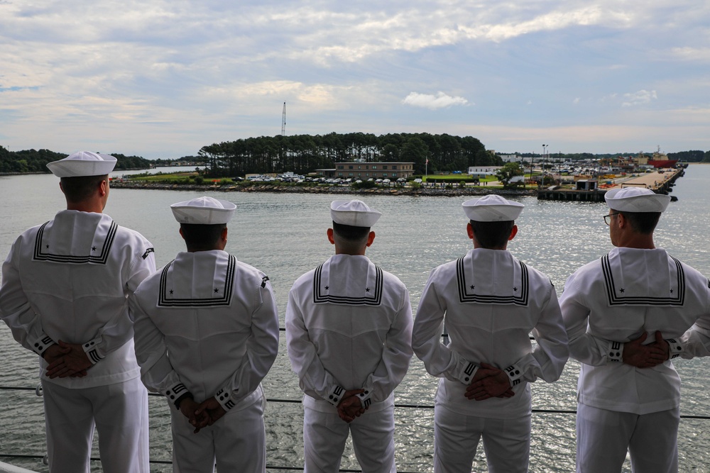 USS Carter Hall (LSD 50) Departs for Deployment, July 10, 2023